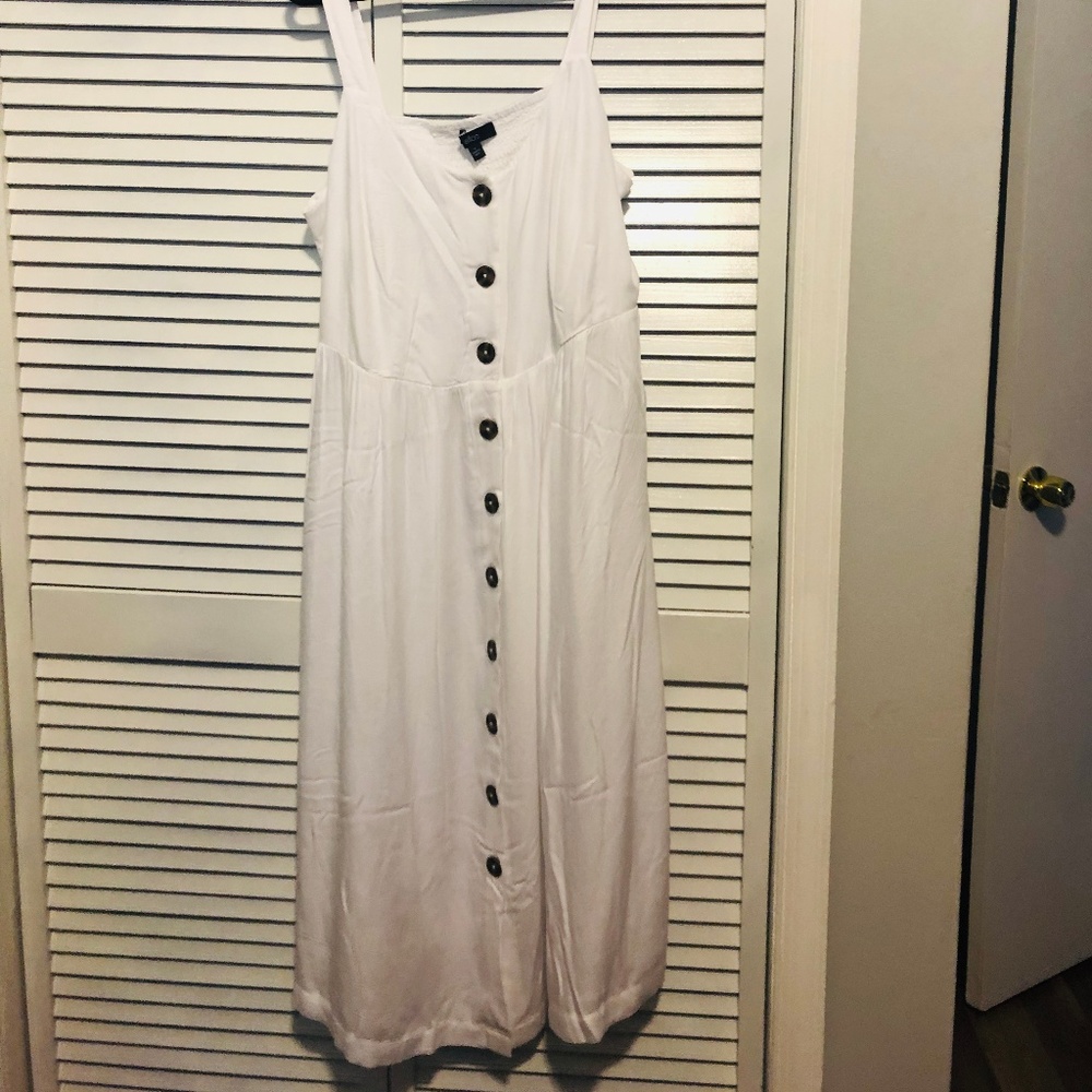 Ellos White Button Down Dress Size 16